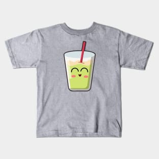 Kawaii Cute Avocado fruit juice drink Kids T-Shirt